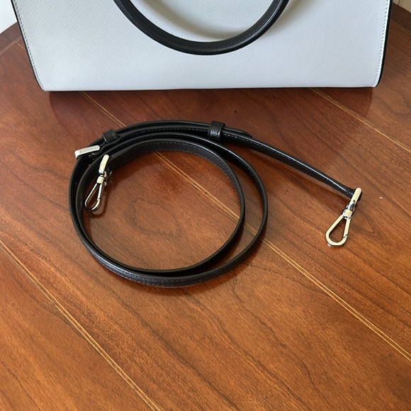 Kate Spade Madison Colorblock Saffiano Leather Medium Satchel Platinum Grey NWT - Picture 7 of 7